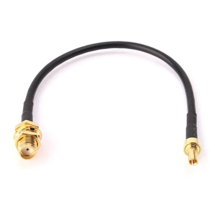 Extensão de Cabo de Ligação RG174 CRC9 Macho Reto para SMA Fêmea, Comprimento: 15cm