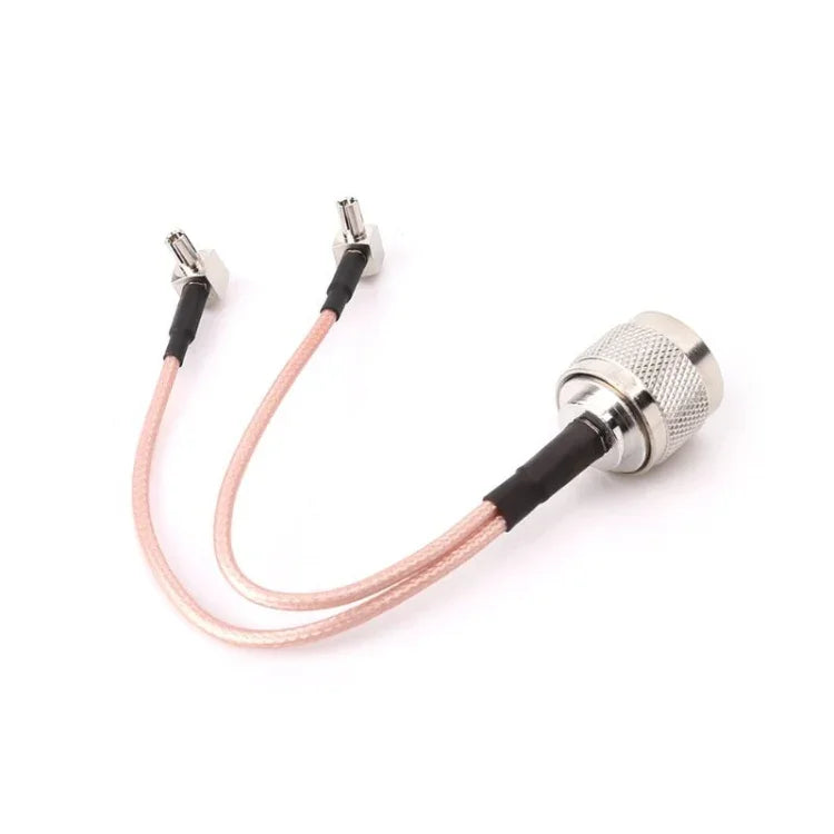 Cabo de Ligação Divisor Combinador Plug RG316 N Macho para 2xTS9 / 2xCRC9 Macho, Comprimento: 15cm
