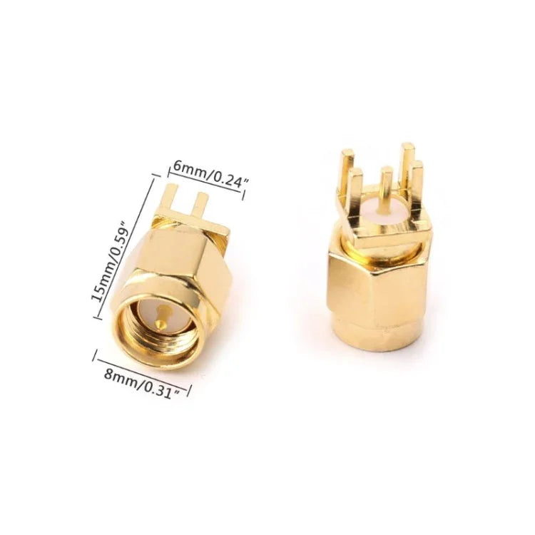 10 Peças Conectores RF de Montagem em Clipe PCB Jack SMA Fêmea 1.6mm