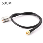 Cabo de Ligação RG58 UHF Fêmea para SMA Macho, Comprimento: 50cm, Comprimento: 50cm