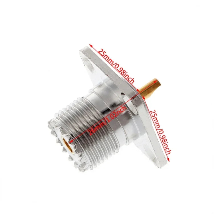 Adaptador de Tampa de Flange de Montagem em Painel Chassis UHF Fêmea SO239