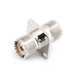 Adaptador de Conector RF UHF SO239 Fêmea para Fêmea com Montagem em Painel
