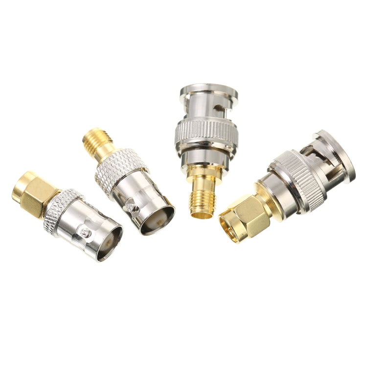 Kit de Conversor de Teste Adaptador RF 4 Peças / Conjunto SMA para BNC