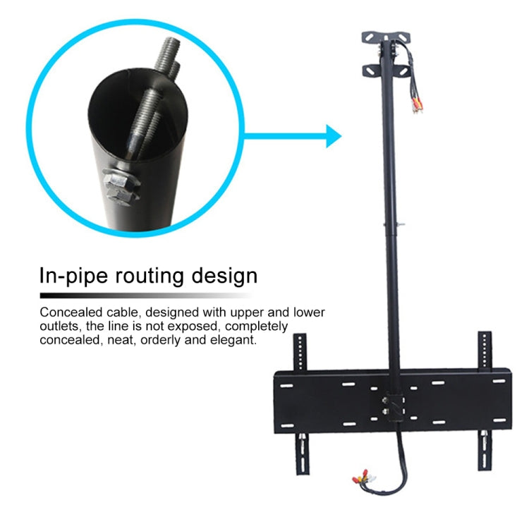 Suporte Universal de Parede e Teto para TV LCD de 32-65 polegadas com Altura e Ângulo Ajustáveis, Uso Duplo, Comprimento Retrátil: 2m, 2m