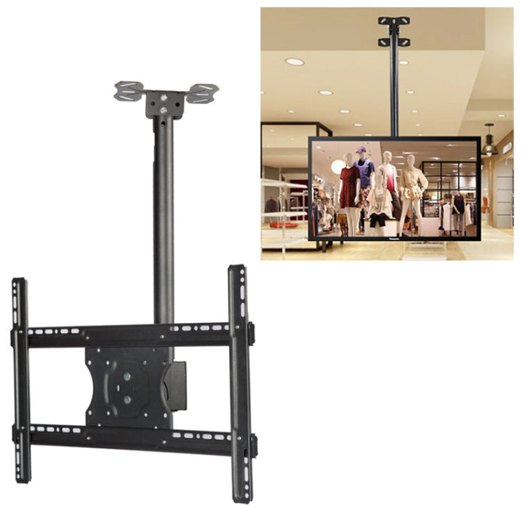 Suporte Universal de Parede e Teto para TV de Ecrã Único de 32-65 polegadas com Altura e Ângulo Ajustáveis, Alcance Retrátil: 0,5-2m, 32-65 polegadas