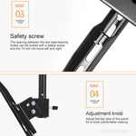 32-65 inch Universal Height & Angle Adjustable Single Screen TV Wall-mounted Ceiling Dual-use Bracket, Retractable Range: 0.5-2m, 32-65 inch