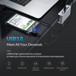 ORICO MH2AC-U3 Hub USB3.0 de 2 Portas com Clip e Leitor de Cartões SD