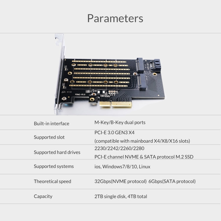 ORICO PDM2 M.2 NVME para PCI-E 3.0 X4 Placa de Expansão