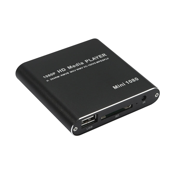 Leitor MINI USB HDD multimédia Full HD 1080P, leitor de cartões SD/MMC, EUA, UE, Reino Unido