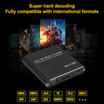 Leitor MINI USB HDD multimédia Full HD 1080P, leitor de cartões SD/MMC, EUA, UE, Reino Unido
