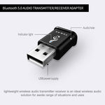 MSD168 Transmissor e receptor Bluetooth 2 em 1 Mini AUX estéreo 3,5mm Adaptador Bluetooth 5.0 sem fios para carro, TV, PC, MP3