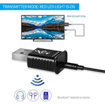 MSD168 Transmissor e receptor Bluetooth 2 em 1 Mini AUX estéreo 3,5mm Adaptador Bluetooth 5.0 sem fios para carro, TV, PC, MP3