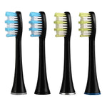 4 Unidades Cabeças de Escova de Substituição D903/D904 para Mornwel D01, Preto, Branco