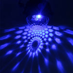 YouOKLight YK2278 Iluminação de Festa DJ Ativada por Som 3W RBG Bola de Discoteca Estroboscópica Luz de Palco Par com 7 Modos, Sem Controlo Remoto