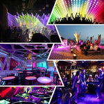 YouOKLight YK2278 Iluminação de Festa DJ Ativada por Som 3W RBG Bola de Discoteca Estroboscópica Luz de Palco Par com 7 Modos, Sem Controlo Remoto