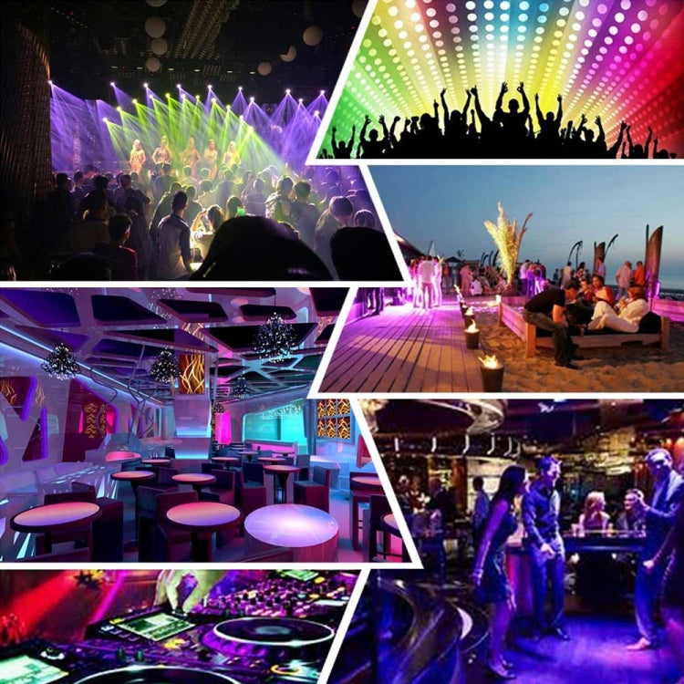 YouOKLight YK2278 Iluminação de Festa DJ Ativada por Som 3W RBG Bola de Discoteca Estroboscópica Luz de Palco Par com 7 Modos, Sem Controlo Remoto