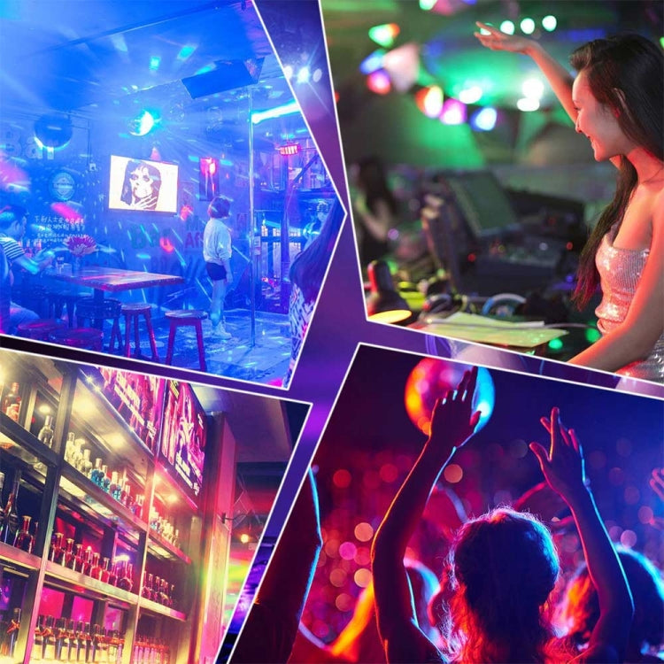YouOKLight YK2278 Iluminação de Festa DJ Ativada por Som 3W RBG Bola de Discoteca Estroboscópica Luz de Palco Par com 7 Modos, Sem Controlo Remoto