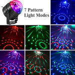 YouOKLight YK2278 Iluminação de Festa DJ Ativada por Som 3W RBG Bola de Discoteca Estroboscópica Luz de Palco Par com 7 Modos, Sem Controlo Remoto
