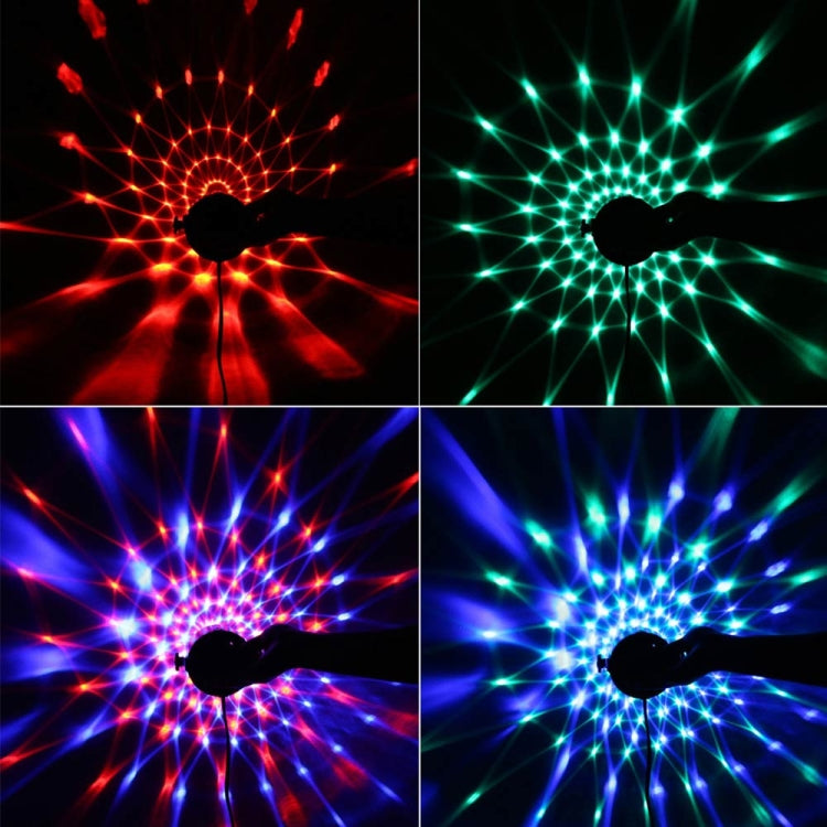 YouOKLight YK2278 Iluminação de Festa DJ Ativada por Som 3W RBG Bola de Discoteca Estroboscópica Luz de Palco Par com 7 Modos, Sem Controlo Remoto