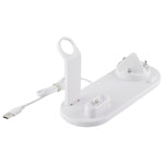 Base Rotativa de Carregamento Sem Fios HQ-UD15 com Suporte para Telemóveis / iWatches / AirPods (Prateado), Prateado (com carregamento sem fios), sem Carregamento Sem Fios Branco, sem Carregamento Sem Fios Preto, Branco (com carregamento sem fios)