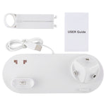 Base Rotativa de Carregamento Sem Fios HQ-UD15 com Suporte para Telemóveis / iWatches / AirPods (Prateado), Prateado (com carregamento sem fios), sem Carregamento Sem Fios Branco, sem Carregamento Sem Fios Preto, Branco (com carregamento sem fios)