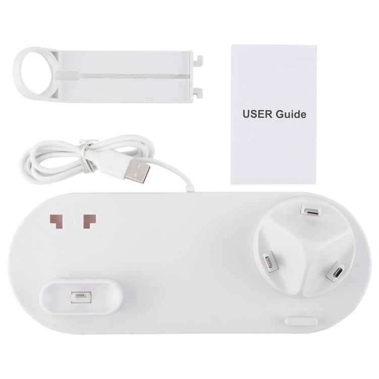 Base Rotativa de Carregamento Sem Fios HQ-UD15 com Suporte para Telemóveis / iWatches / AirPods (Prateado), Prateado (com carregamento sem fios), sem Carregamento Sem Fios Branco, sem Carregamento Sem Fios Preto, Branco (com carregamento sem fios)