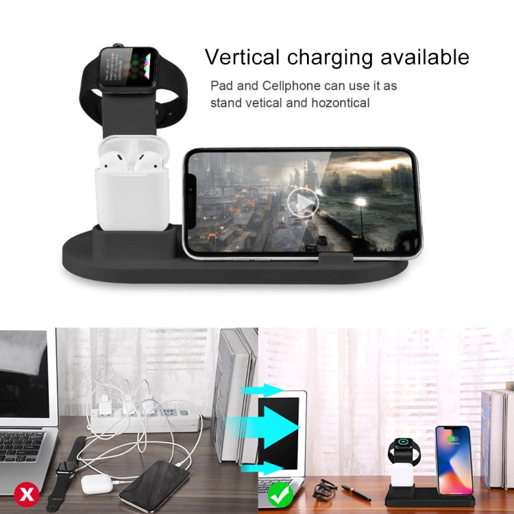 Base Rotativa de Carregamento Sem Fios HQ-UD15 com Suporte para Telemóveis / iWatches / AirPods (Prateado), Prateado (com carregamento sem fios), sem Carregamento Sem Fios Branco, sem Carregamento Sem Fios Preto, Branco (com carregamento sem fios)