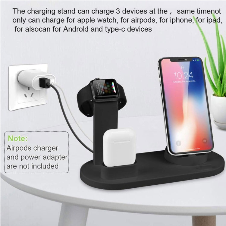 Base Rotativa de Carregamento Sem Fios HQ-UD15 com Suporte para Telemóveis / iWatches / AirPods (Prateado), Prateado (com carregamento sem fios), sem Carregamento Sem Fios Branco, sem Carregamento Sem Fios Preto, Branco (com carregamento sem fios)