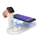 Base Rotativa de Carregamento Sem Fios HQ-UD15 com Suporte para Telemóveis / iWatches / AirPods (Prateado), Prateado (com carregamento sem fios), sem Carregamento Sem Fios Branco, sem Carregamento Sem Fios Preto, Branco (com carregamento sem fios)