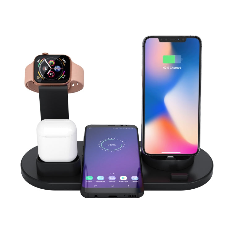 Base Rotativa de Carregamento Sem Fios HQ-UD15 com Suporte para Telemóveis / iWatches / AirPods (Prateado), Prateado (com carregamento sem fios), sem Carregamento Sem Fios Branco, sem Carregamento Sem Fios Preto, Branco (com carregamento sem fios)