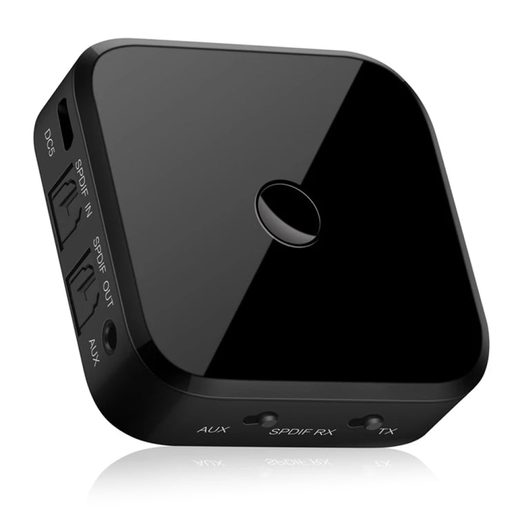 Receptor Bluetooth 5.0 de Fibra Óptica Transmissor Bluetooth CSR8670 2 em 1 Suporta APTX, preto