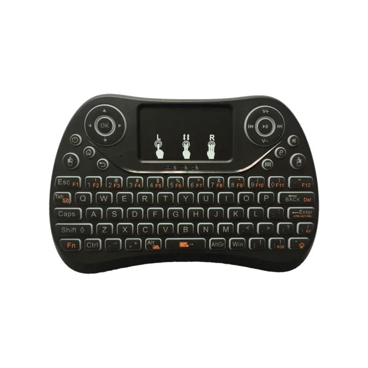 Teclado Mini Sem Fios I8 Max 2.4GHz com Touchpad, Rato Aéreo Fly Recarregável, Jogo Inteligente com Retroiluminação de 7 Cores