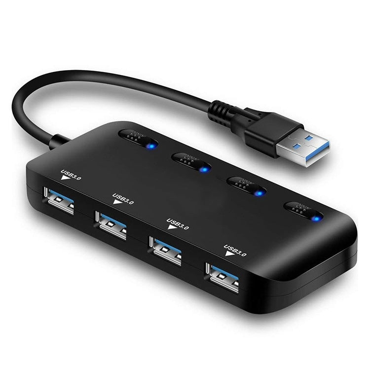 Hub USB3.0 Ultra Rápido com 4 Portas e Interruptor, USB 3.0