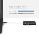 Hub USB3.0 Ultra Rápido com 4 Portas e Interruptor, USB 3.0