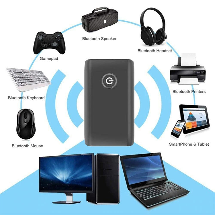 Adaptador Bluetooth B10S 5.0 Transmissor e Receptor Bluetooth 2 em 1, preto