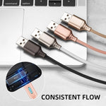 Cabo de Carregamento Inteligente com Desligamento Automático para Liga de Zinco para Cabo de Dados Luminoso da Apple com Luz de Corrida