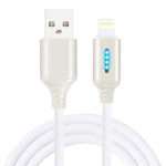 Cabo de Carregamento Inteligente com Desligamento Automático para Liga de Zinco para Cabo de Dados Luminoso da Apple com Luz de Corrida