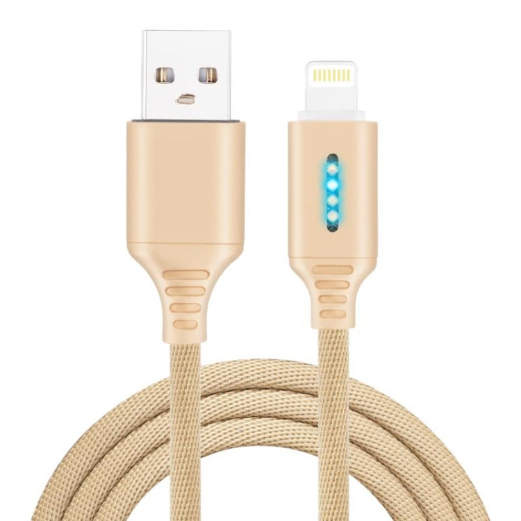 Cabo de Carregamento Inteligente com Desligamento Automático para Liga de Zinco para Cabo de Dados Luminoso da Apple com Luz de Corrida
