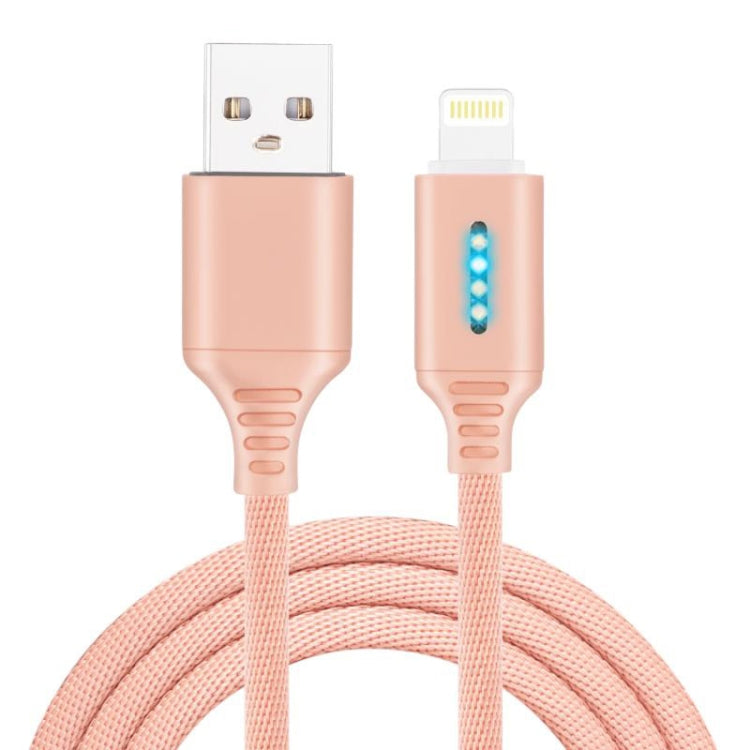 Cabo de Carregamento Inteligente com Desligamento Automático para Liga de Zinco para Cabo de Dados Luminoso da Apple com Luz de Corrida