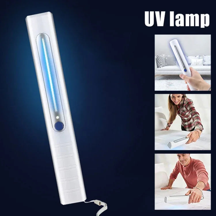 Lâmpada Portátil de Desinfeção Germicida UV de 3W para Uso Pessoal, Carro e Viagem, Bastão de Desinfeção UV Rápida