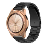 For Huami GTS/Galaxy Watch 42/40/44 Universal Three Beads Stainless Steel Watch Wrist Strap 20mm, Black, Gold, Rose Gold, Colourful, Silver