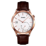 Relógio Masculino Criativo e de Moda SKMEI 1581 Simples Casual para Desporto ao Ar Livre Resistente à Água com Quartzo de Dois Pinos
