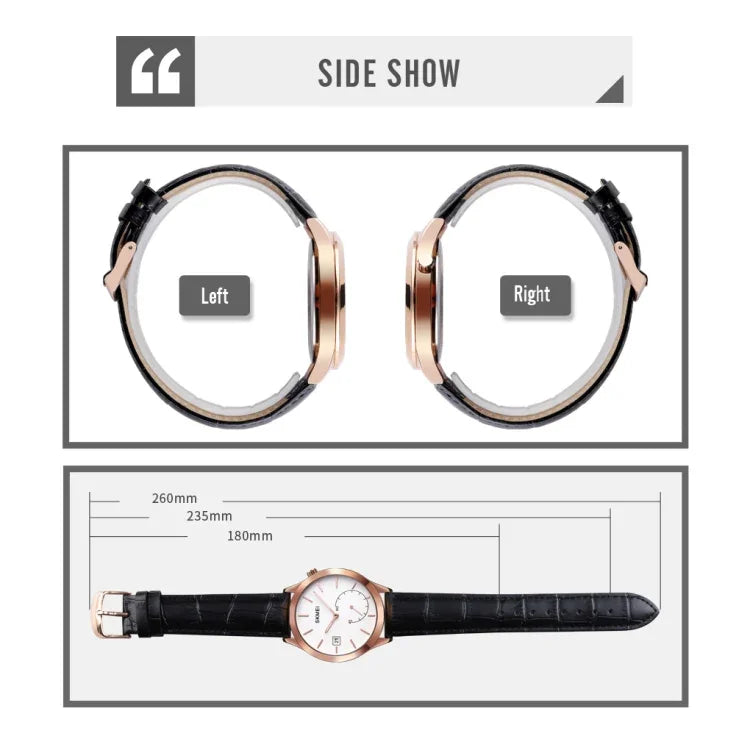 Relógio Masculino Criativo e de Moda SKMEI 1581 Simples Casual para Desporto ao Ar Livre Resistente à Água com Quartzo de Dois Pinos