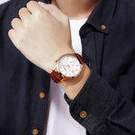 Relógio Masculino Criativo e de Moda SKMEI 1581 Simples Casual para Desporto ao Ar Livre Resistente à Água com Quartzo de Dois Pinos