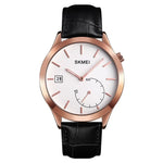 Relógio Masculino Criativo e de Moda SKMEI 1581 Simples Casual para Desporto ao Ar Livre Resistente à Água com Quartzo de Dois Pinos