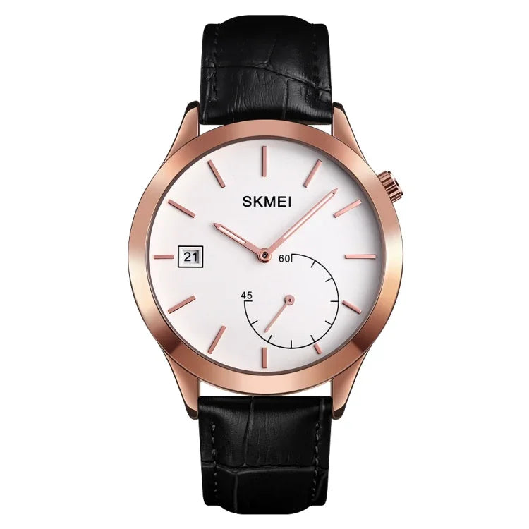 Relógio Masculino Criativo e de Moda SKMEI 1581 Simples Casual para Desporto ao Ar Livre Resistente à Água com Quartzo de Dois Pinos