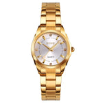 Relógio Feminino Skmei 1620 Delicado com Strass Criativo Casual Resistente à Água Relógio de Quartzo com Correia de Aço