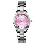 Relógio Feminino Skmei 1620 Delicado com Strass Criativo Casual Resistente à Água Relógio de Quartzo com Correia de Aço