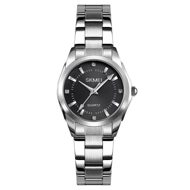 Relógio Feminino Skmei 1620 Delicado com Strass Criativo Casual Resistente à Água Relógio de Quartzo com Correia de Aço