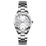 Relógio Feminino Skmei 1620 Delicado com Strass Criativo Casual Resistente à Água Relógio de Quartzo com Correia de Aço